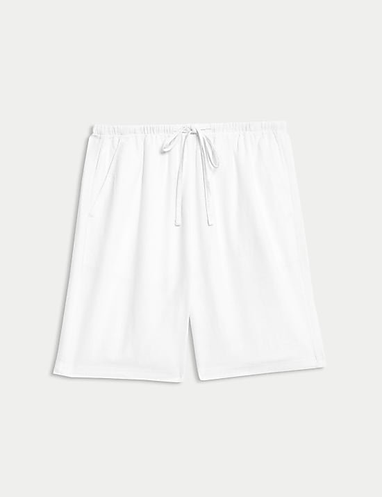 Linen Rich High Waisted Shorts