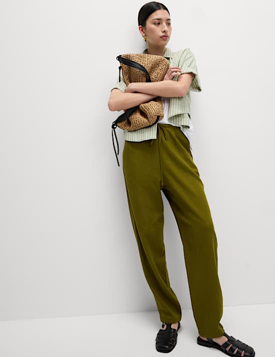 Celana Panjang Bahan Linen Kaki Sempit Dengan Tali Serut