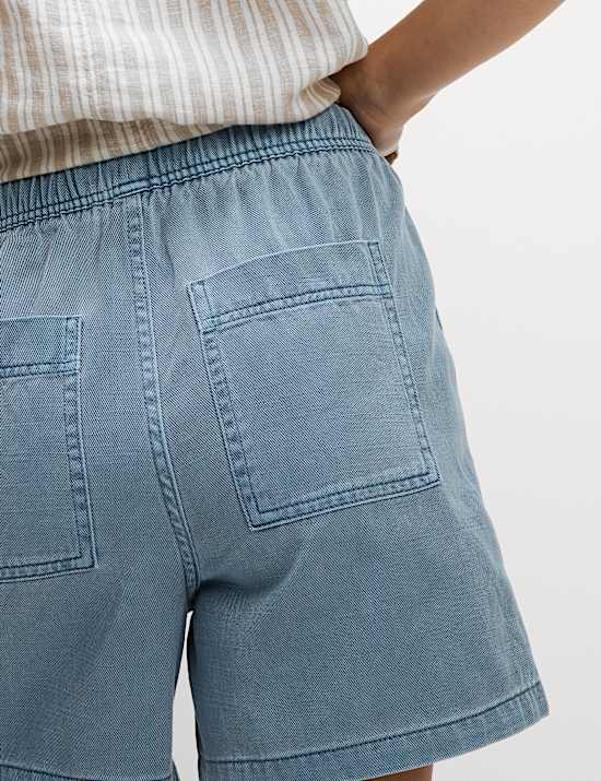 Cotton Blend Garment Dye Shorts