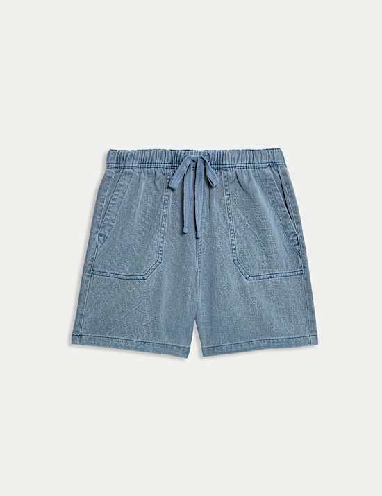 Cotton Blend Garment Dye Shorts