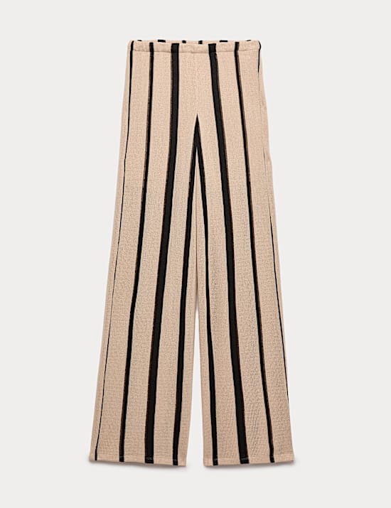 Hose mit weitem Bein und Streifenmuster