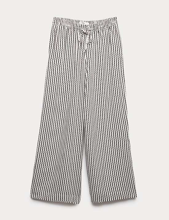 Printed Pull On Wide Leg Culottes