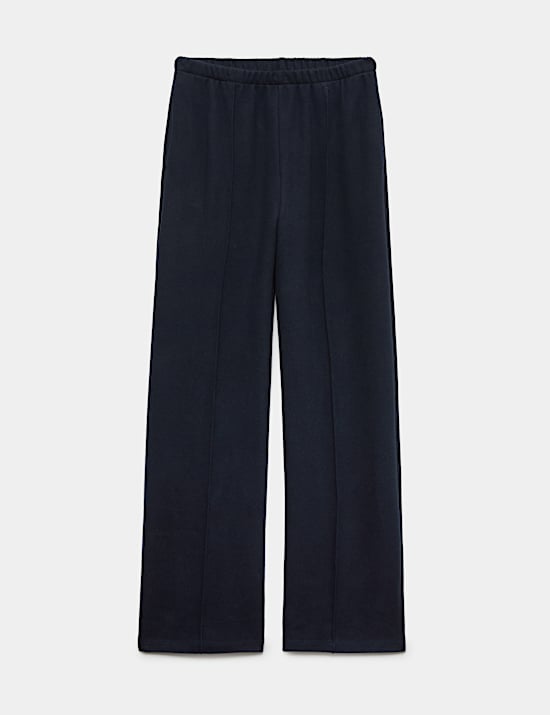Cotton Rich Pintuck Wide Leg Trousers