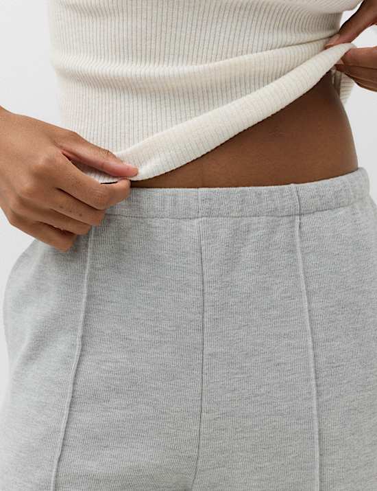 Cotton Rich Pintuck Wide Leg Trousers
