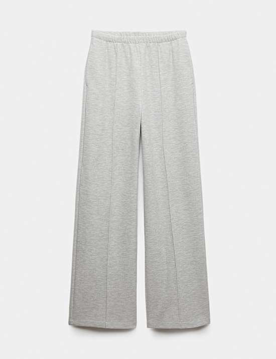 Cotton Rich Pintuck Wide Leg Trousers