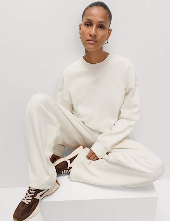 Pure Cotton Slouchy Relaxed Joggers