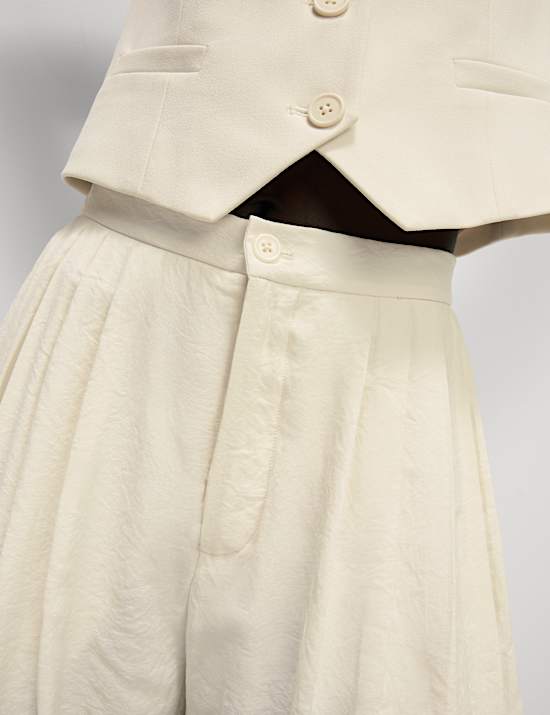 Pleated Palazzo Trousers