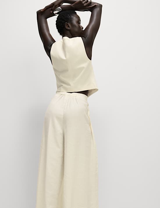 Pleated Palazzo Trousers