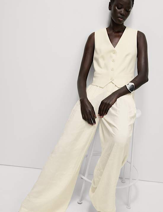 Pleated Palazzo Trousers