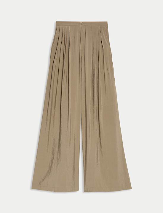 Pleated Palazzo Trousers