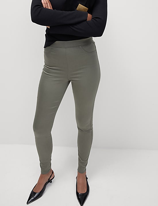 Jegging Berikat Pinggang Tinggi Pull on