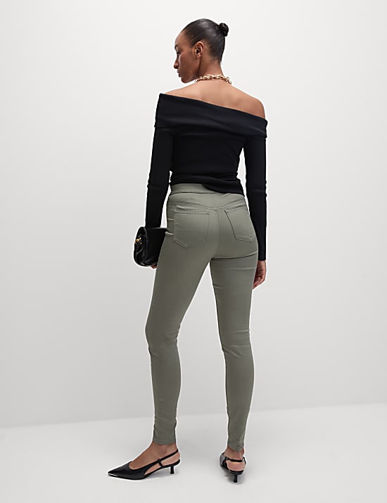 Jegging Berikat Pinggang Tinggi Pull on