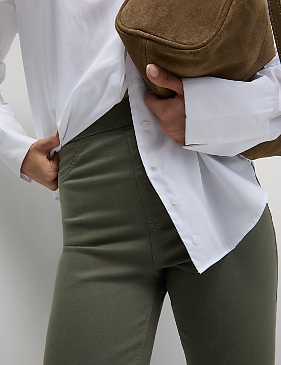 Jeggings taille haute élastique