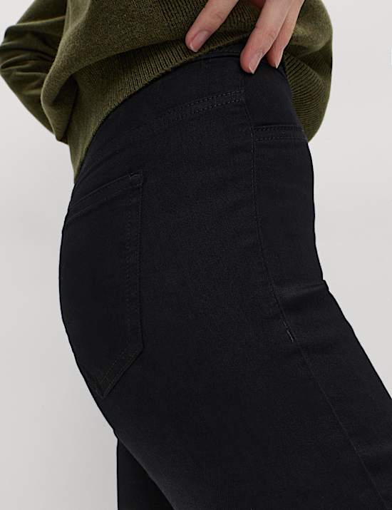 Jeggings taille haute &eacute;lastique