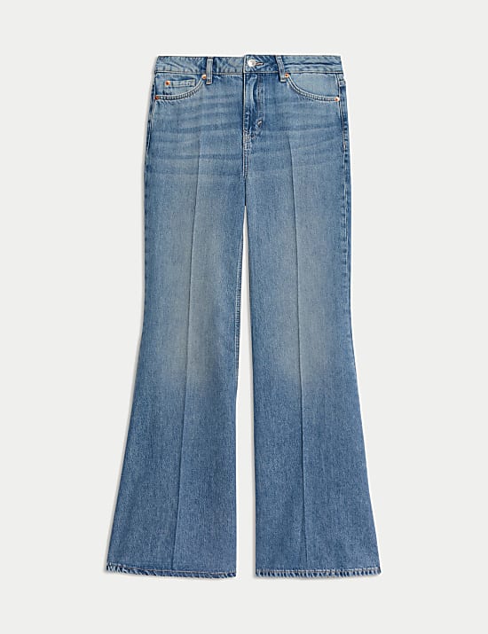 Mid Rise Flared Jeans