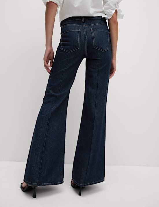 Mid Rise Flared Jeans