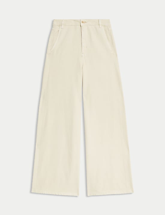 Cotton Rich Palazzo Trousers