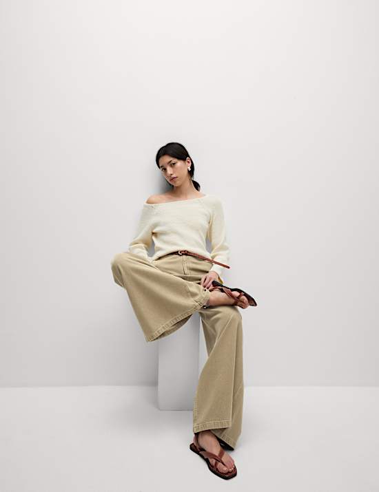 Pantalon palazzo en coton