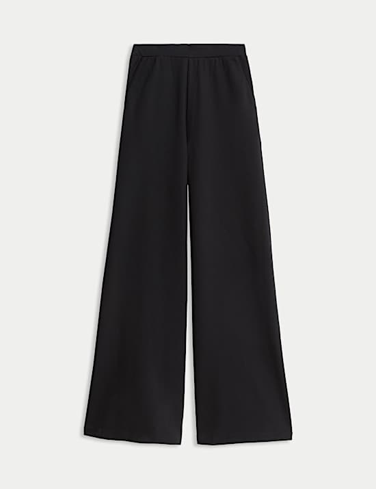 Ponte Elasticated Waist Palazzo Trousers
