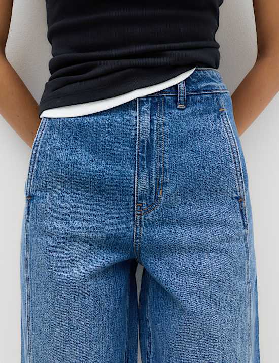 Cotton Rich High Waisted Carrot Leg Jeans