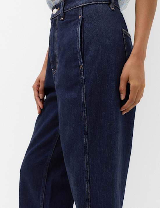 Cotton Rich High Waisted Carrot Leg Jeans