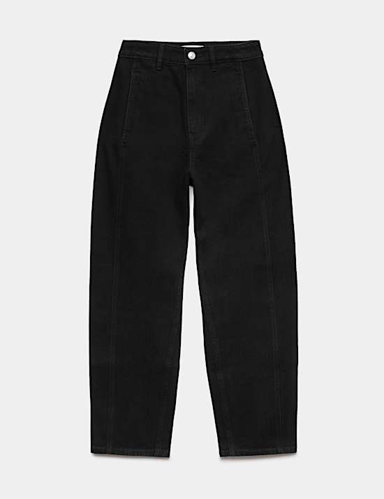 Cotton Rich High Waisted Carrot Leg Jeans