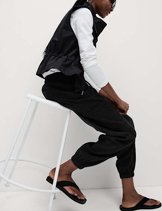 Lyocell Rich Joggers With Cotton & Linen