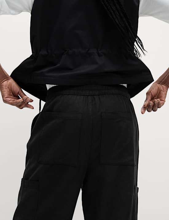 Lyocell Rich Joggers With Cotton & Linen