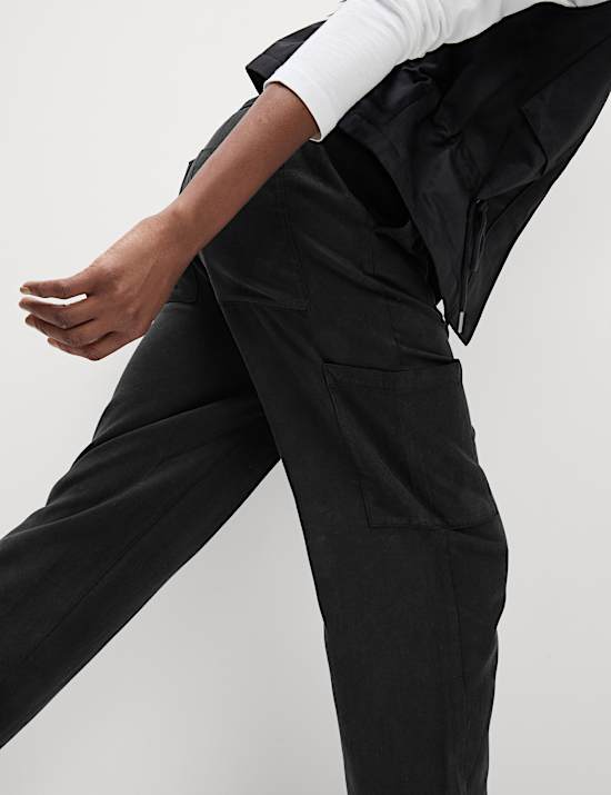 Lyocell Rich Joggers With Cotton & Linen