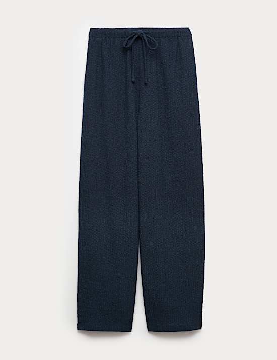 Jersey Textured Carrot Leg Ankle Grazer Trousers
