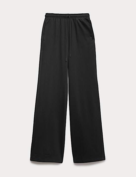 Cotton Rich Drawstring Wide Leg Joggers
