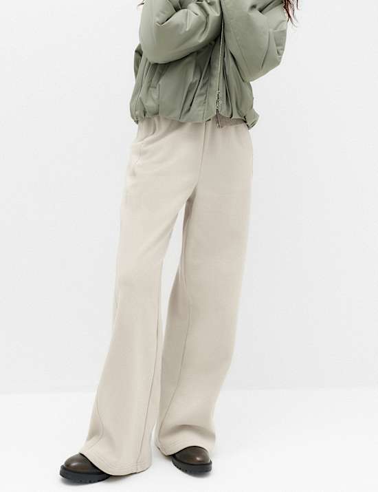 Cotton Rich Wide Leg Joggers