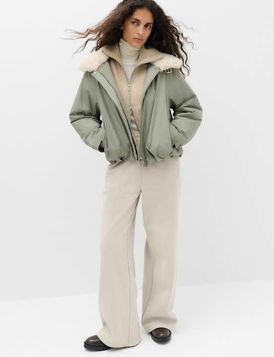 Cotton Rich Wide Leg Joggers