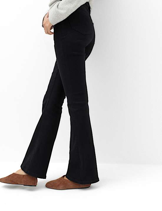 Cotton Rich Kick Flare Trousers