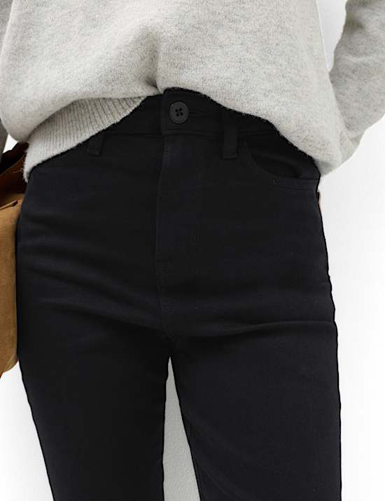 Cotton Rich Kick Flare Trousers