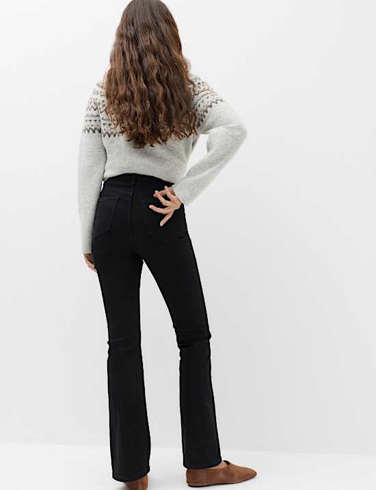 Cotton Rich Kick Flare Trousers