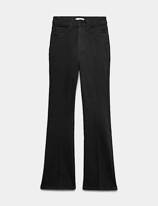 Cotton Rich Kick Flare Trousers