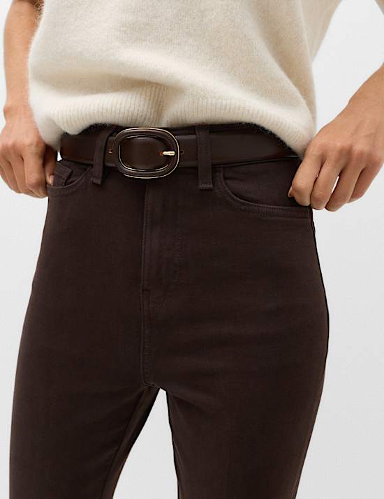 Cotton Rich Kick Flare Trousers