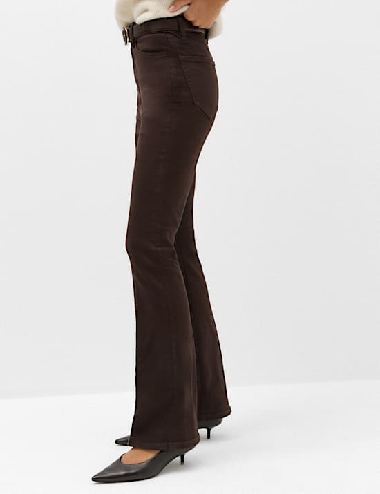 Cotton Rich Kick Flare Trousers