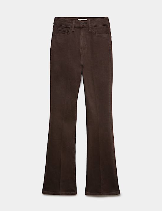 Cotton Rich Kick Flare Trousers