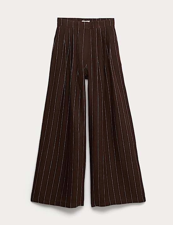 Pure Linen Wide Leg Trousers