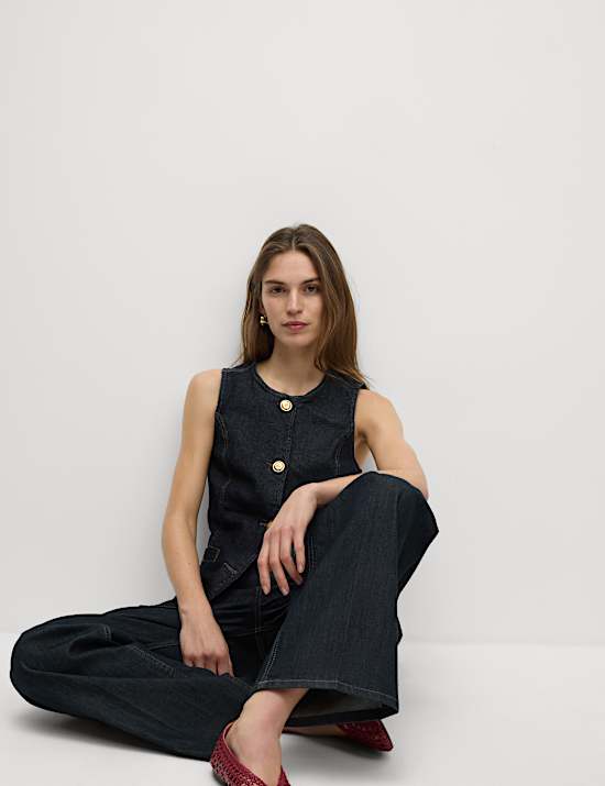 High Waisted Smart Wide Leg Jeans