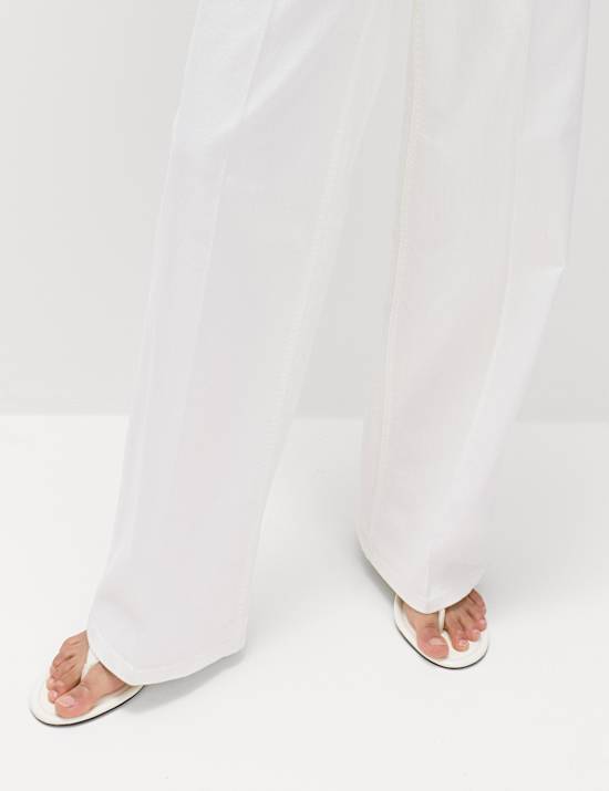 Jeans de vestir de pata ancha de cintura alta