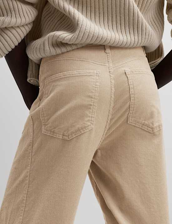 Pantalon coupe carotte en coton c&ocirc;tel&eacute;