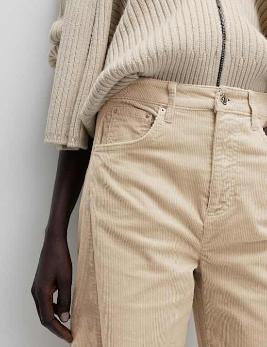 Pantalon coupe carotte en coton c&ocirc;tel&eacute;