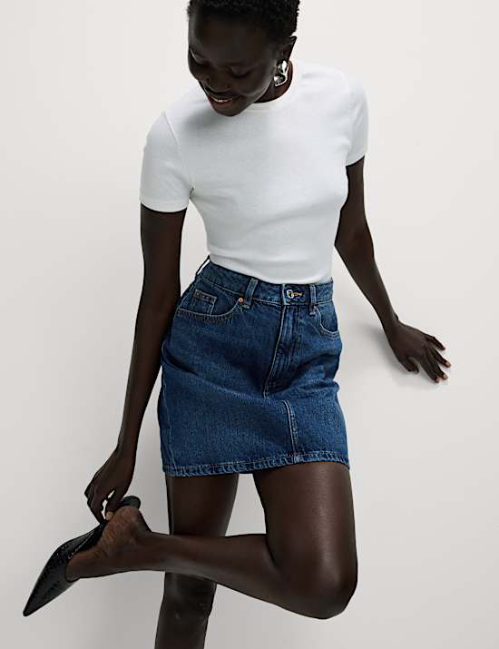 Denim Mini Skirt