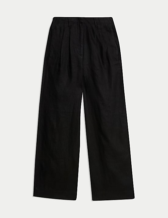 Pure Linen Wide Leg Trousers