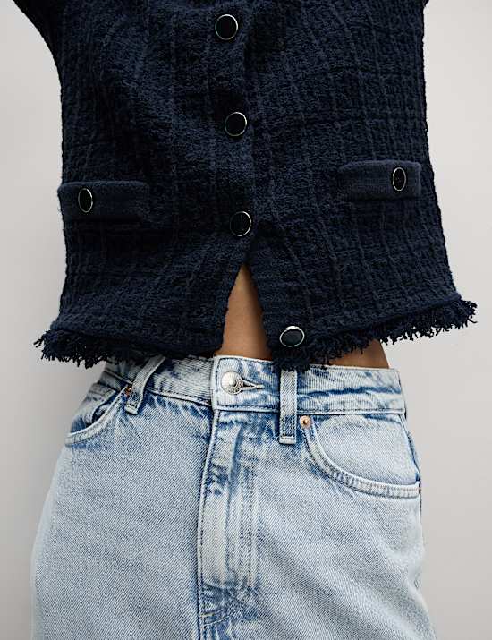 Denim Maxi A-Line Skirt