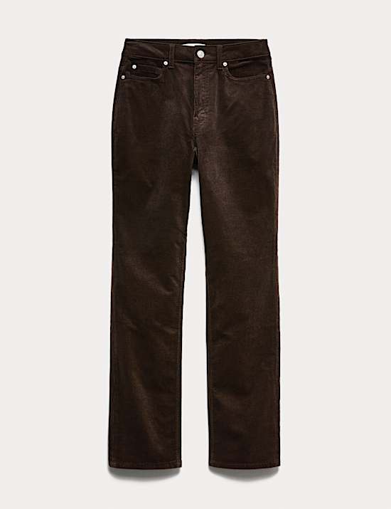 Cotton Rich Cord Straight Leg Trousers with Modal