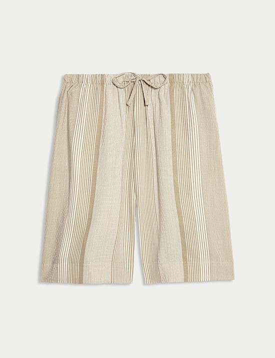 Εμπριμέ ψηλόμεσο σορτς από 100% ντιαγκονάλ